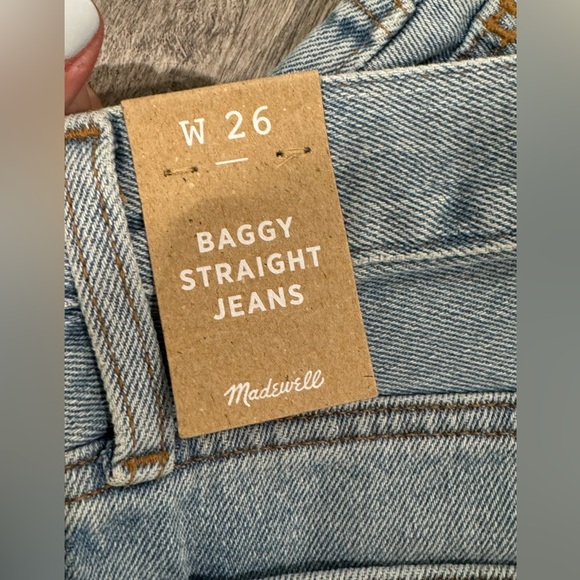 NWT Madewell Baggy Straight Jeans in Berteau Wash size 26 - Picture 6 of 8